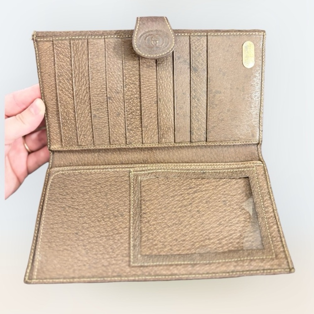 Authentic Gucci Sherry Line Bi-Fold Long Leather Wallet - Picture 6 of 8